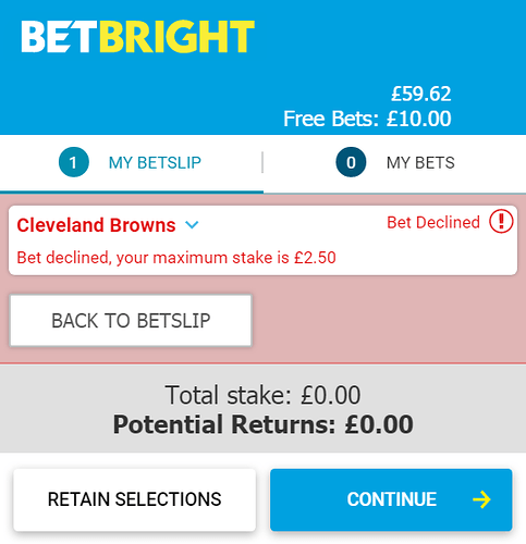 BetBright - Browns denied bet
