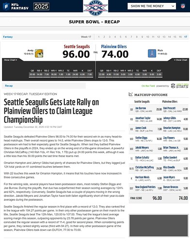 SMTM... Super Bowl XX RECAP - 2025