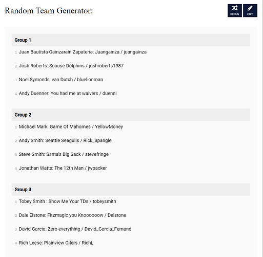 SMTM... 2025 Division Draw Results