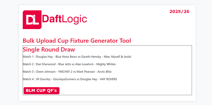 Round 4 Cup Draw 2025-26 (Quarter-Finals)