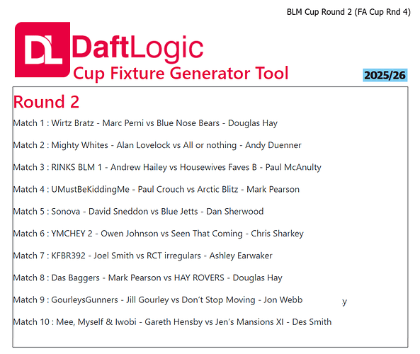 Round 2 Cup Draw 2025-26