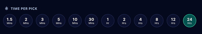 Draft Clock Times