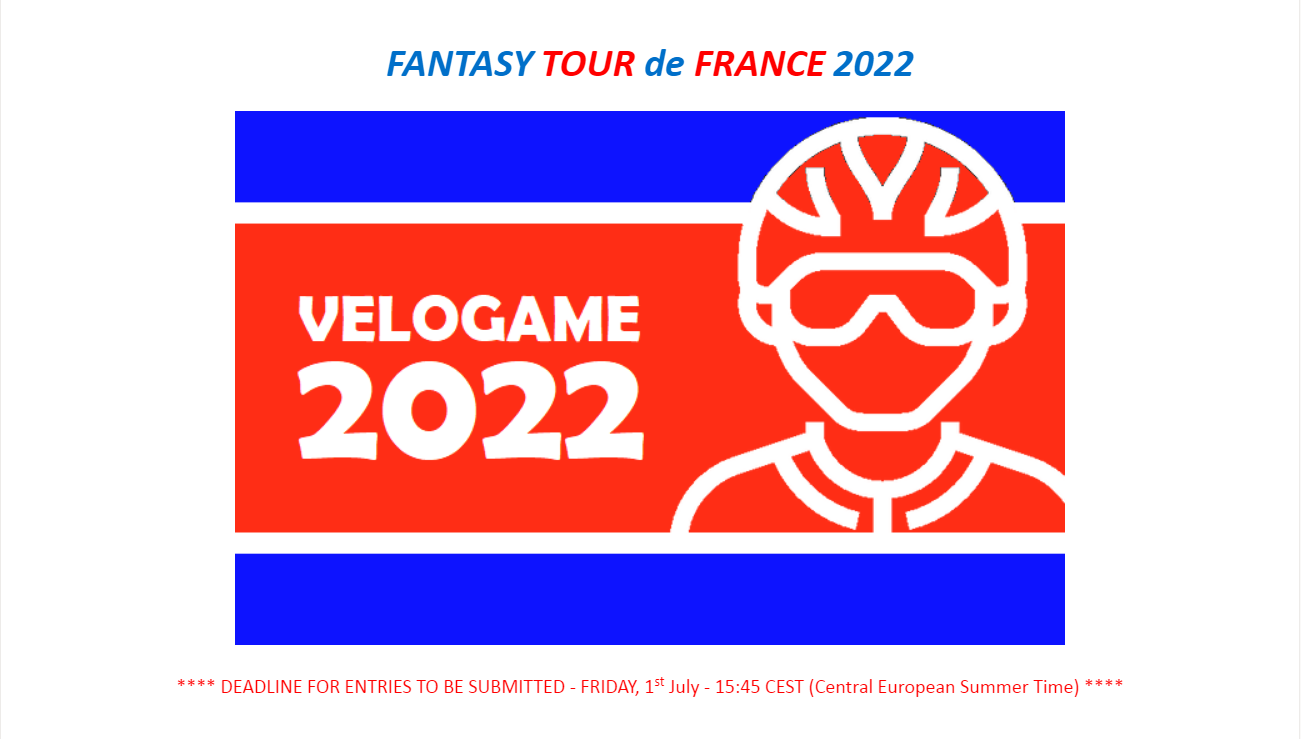 Fantasy Tour de France 2022 (Velogames) £5 Money League Fantasy